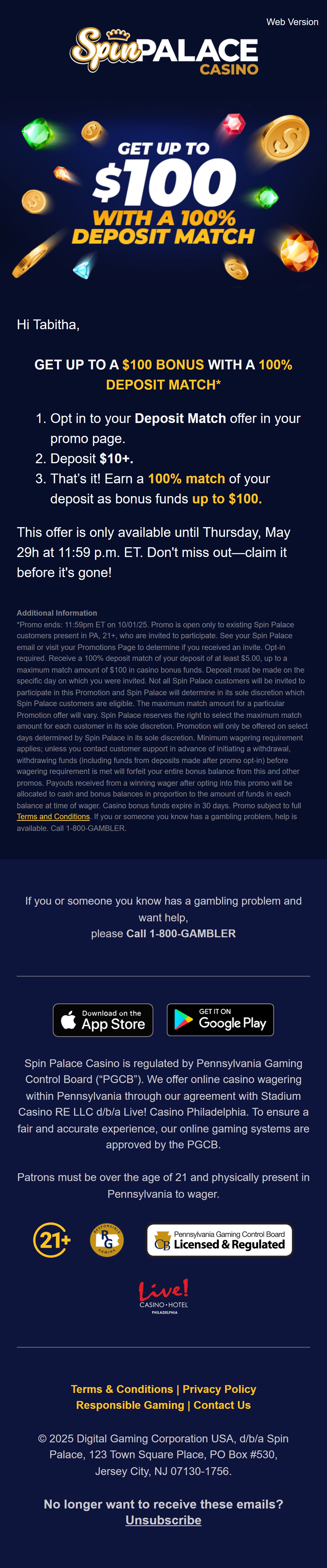 Deposit Match Email